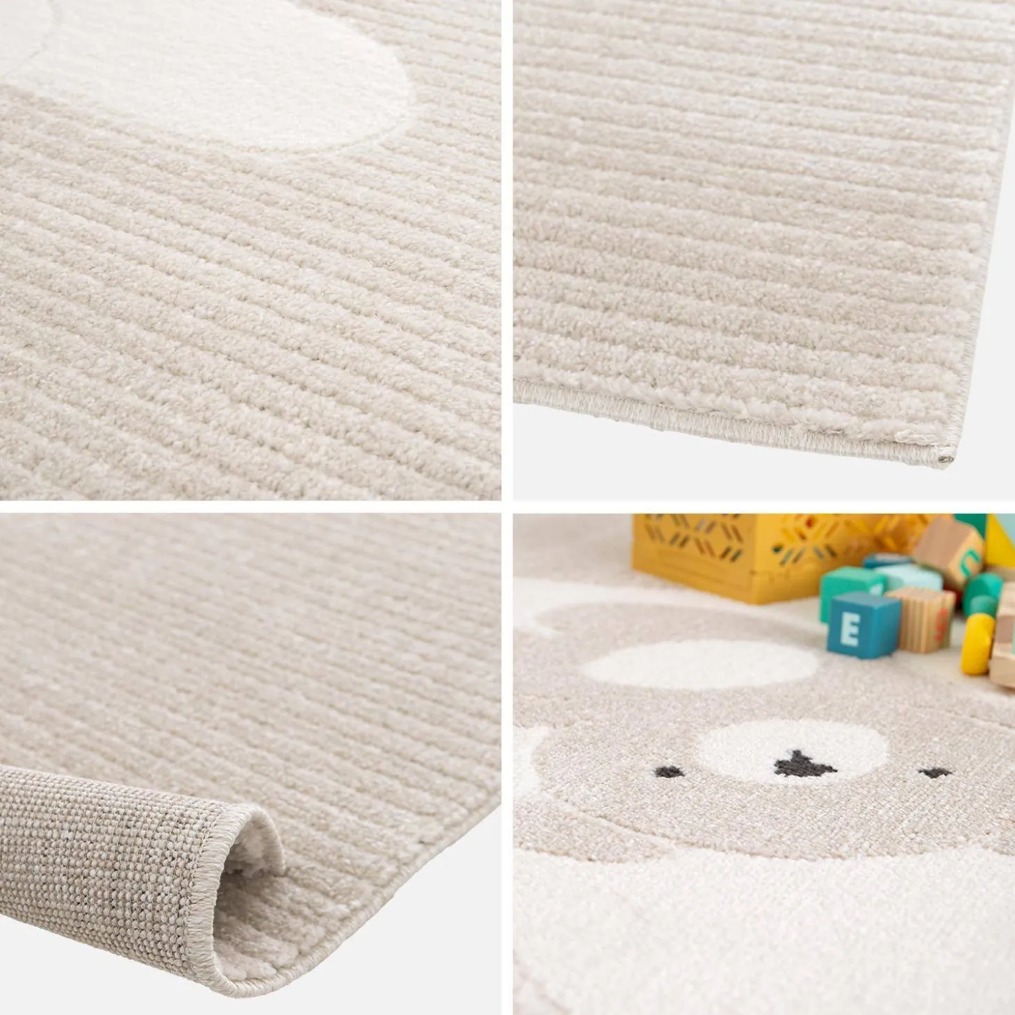 Alfombra infantil beige / crema, alfombra osito