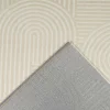Alfombra interior con diseño gráfico arcos, crema
