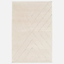 Alfombra interior con ligeros relieves crema