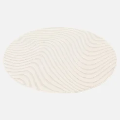 Alfombra interior con motivos ondulados en relieve, crema 160cm