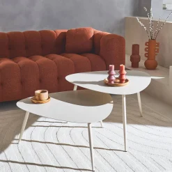 Alfombra interior con motivos de arcos crema