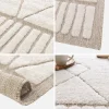 Alfombra interior con motivo étnico bereber, beige y crema