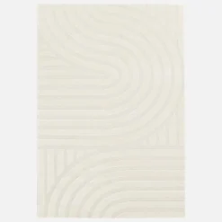 Alfombra interior con motivos de arcos crema