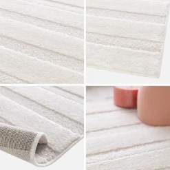 Alfombra interior con motivos de arcos crema