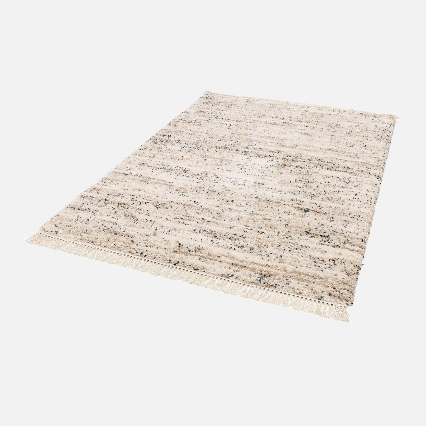 Alfombra interior con patrón moteado crema