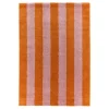 Alfombra interior con rayas naranja y rosa
