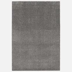 Alfombra interior de terciopelo rizado gris antracita