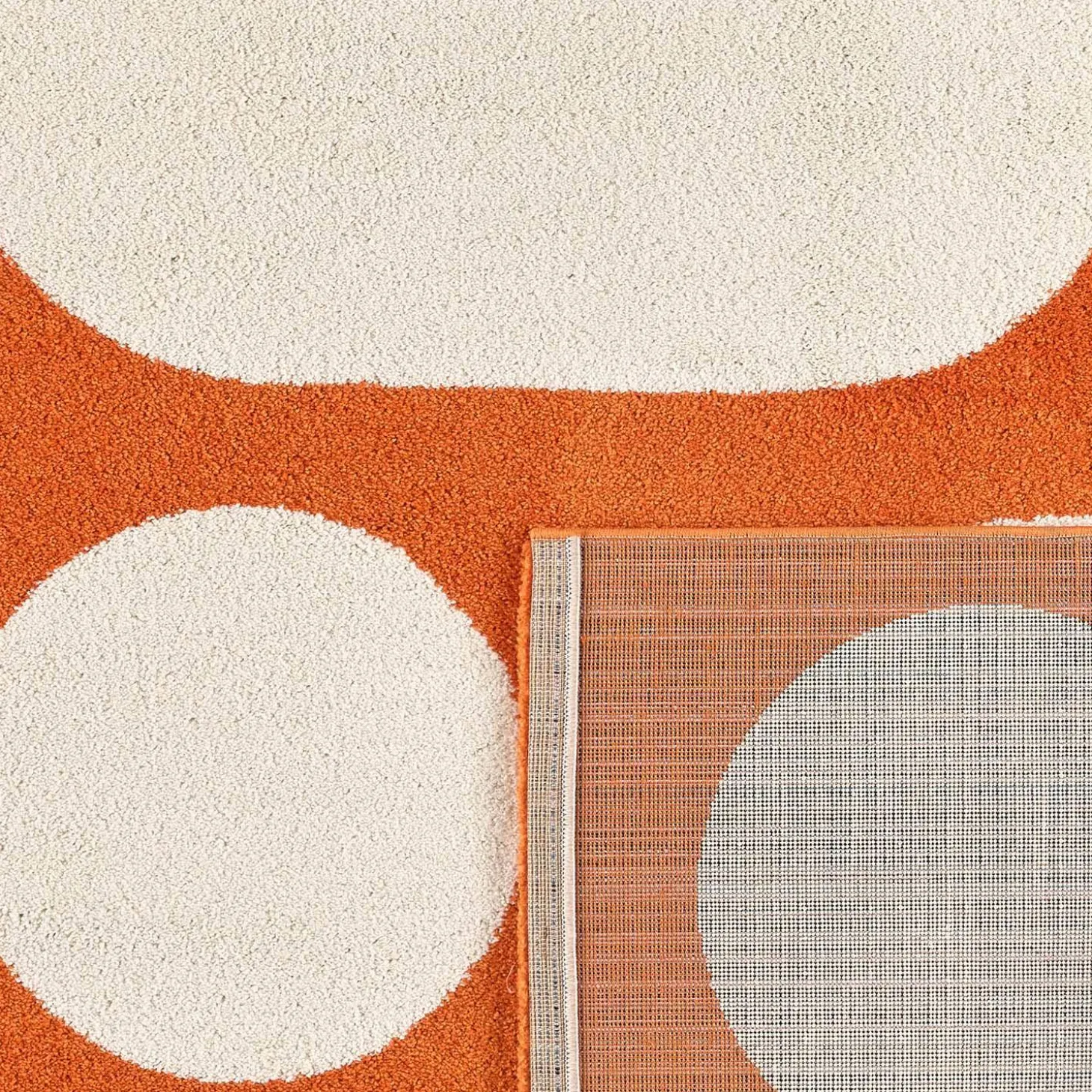 Alfombra interior diseño moderno naranja