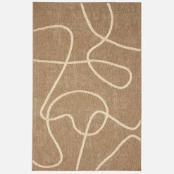 Alfombra interior efecto yute en relieve blanco