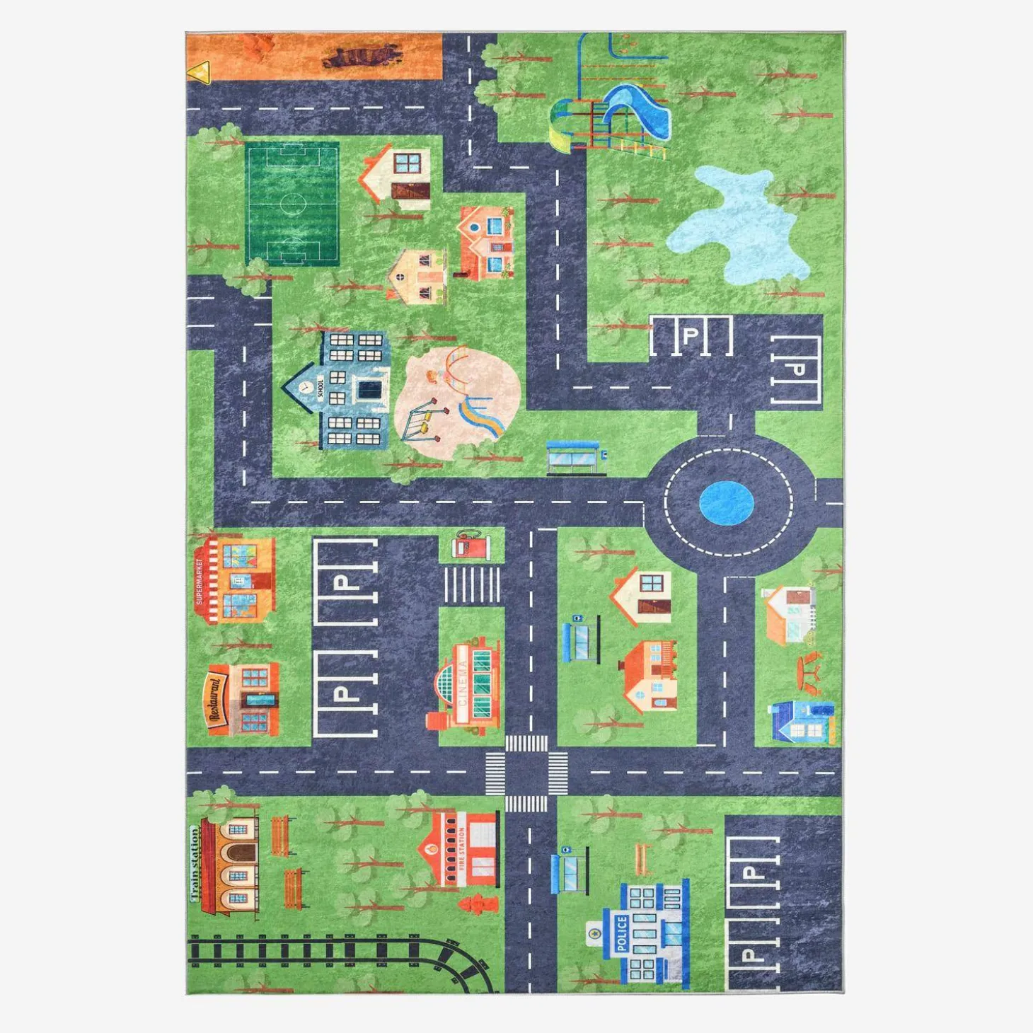 Alfombra interior infantil impreso mini ciudad