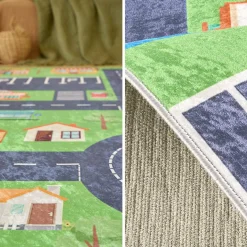 Alfombra interior infantil impreso mini ciudad