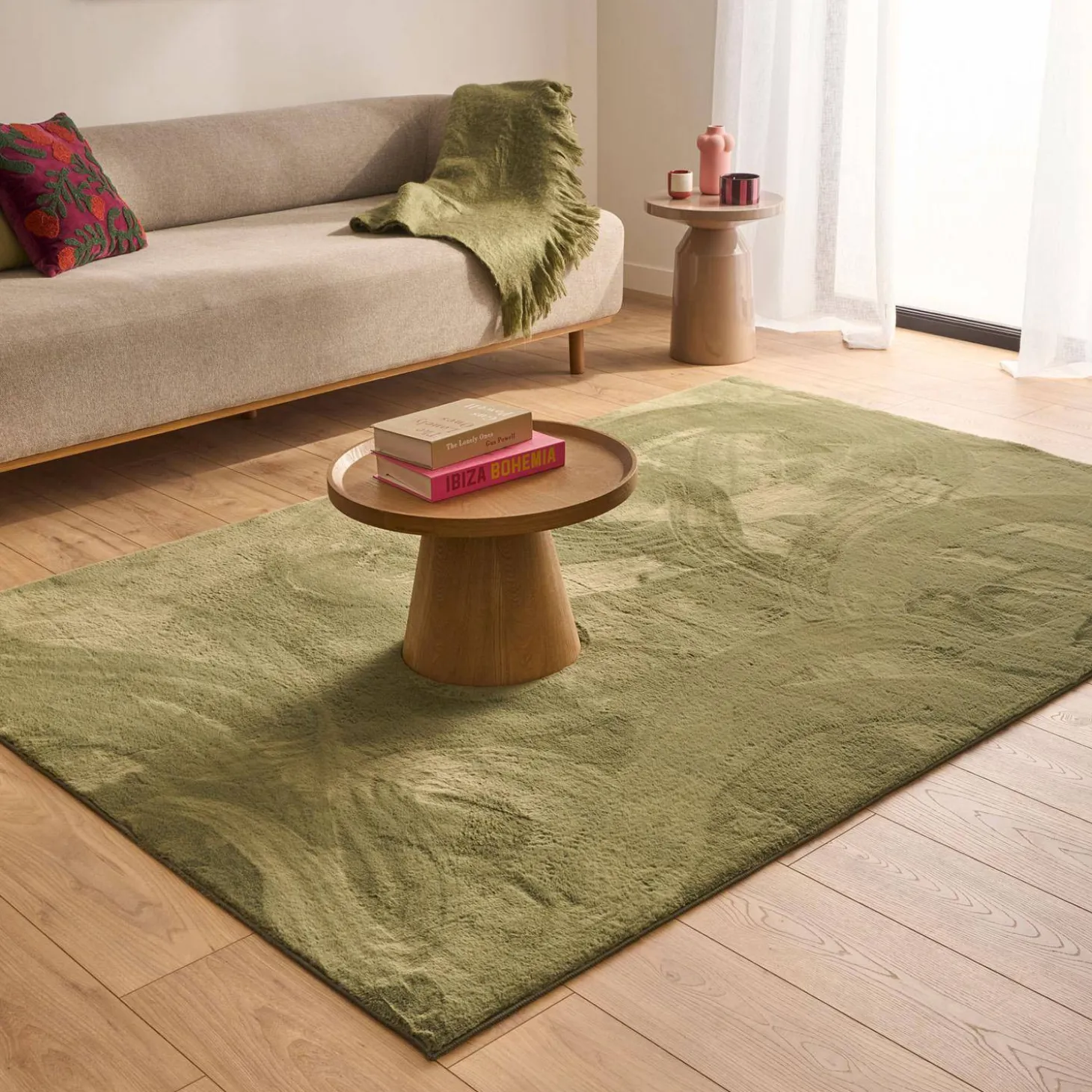 Alfombra interior lisa verde
