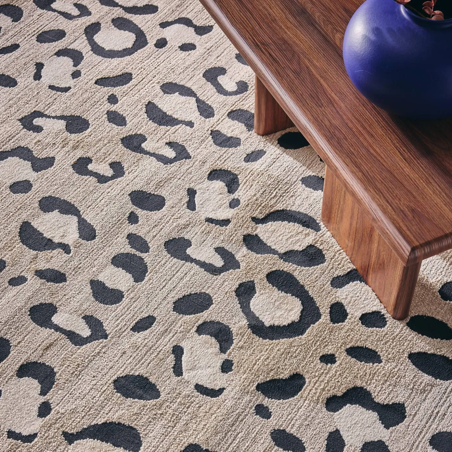 Alfombra interior motivo leopardo beige