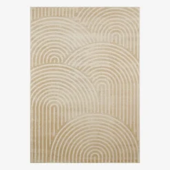 Alfombra interior motivo arcos beige
