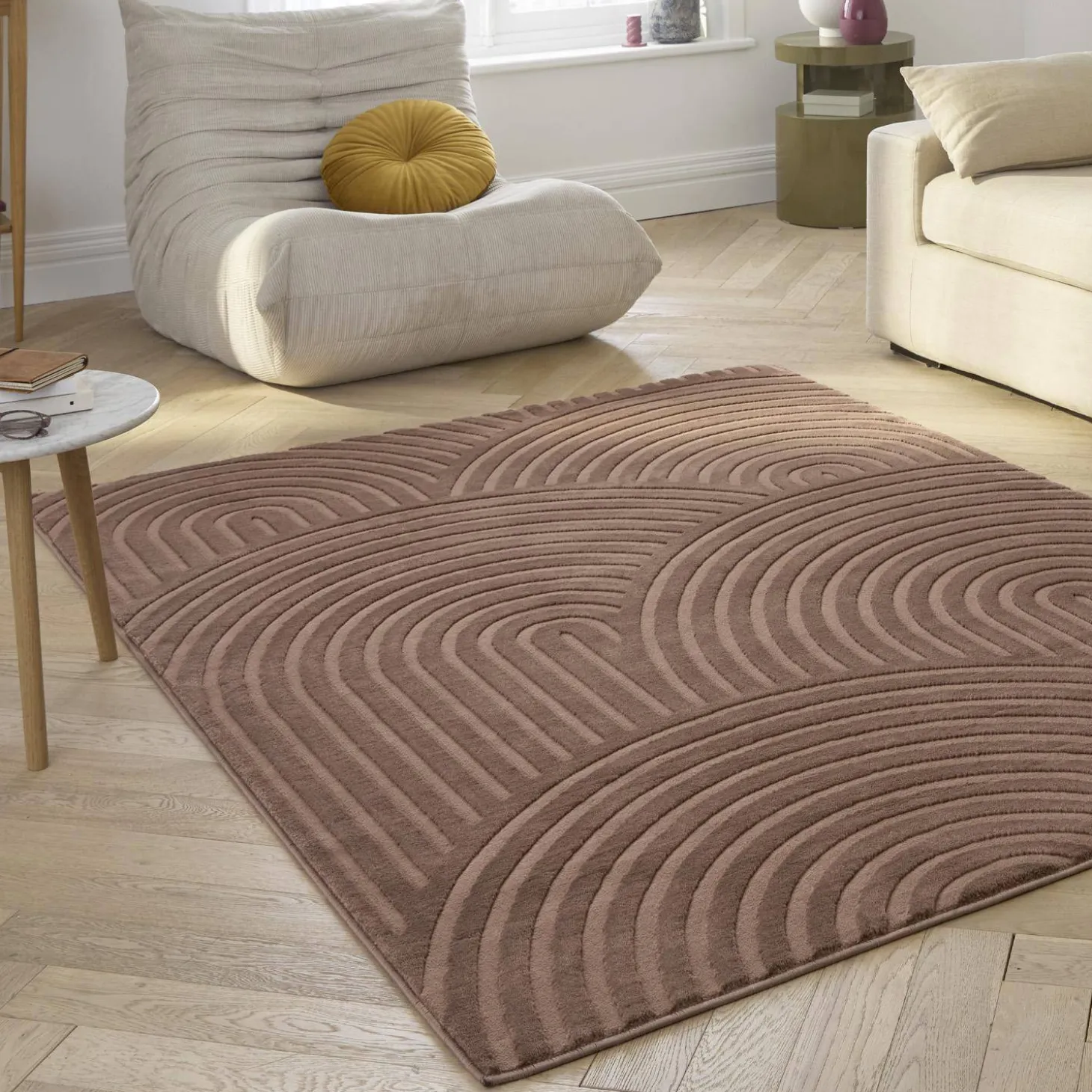 Alfombra interior motivo arcos mocha