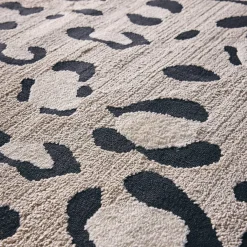 Alfombra interior motivo leopardo beige