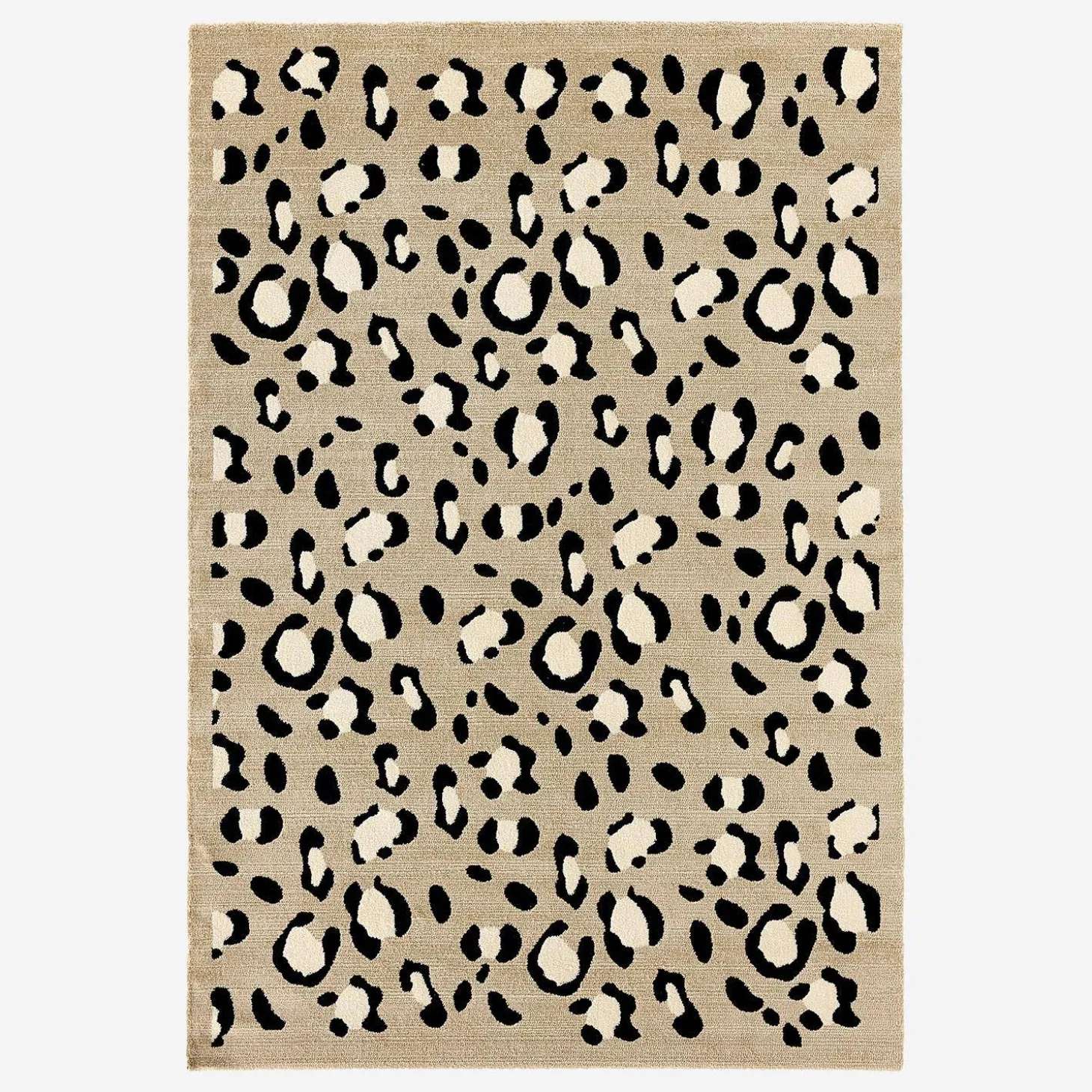 Alfombra interior motivo leopardo beige