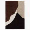 Alfombra interior shaggy motivos geométricos beige, marrón, negro