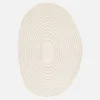 Alfombra interior shaggy guijarro diseño circular beige