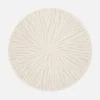 Alfombra interior shaggy redonda beige, 160cm
