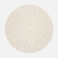 Alfombra interior shaggy redonda beige, 160cm