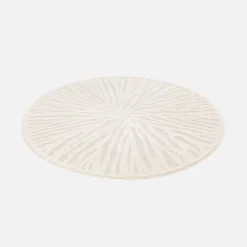 Alfombra interior shaggy redonda beige, 160cm