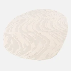 Alfombra interior shaggy galet motivo geométrico beige