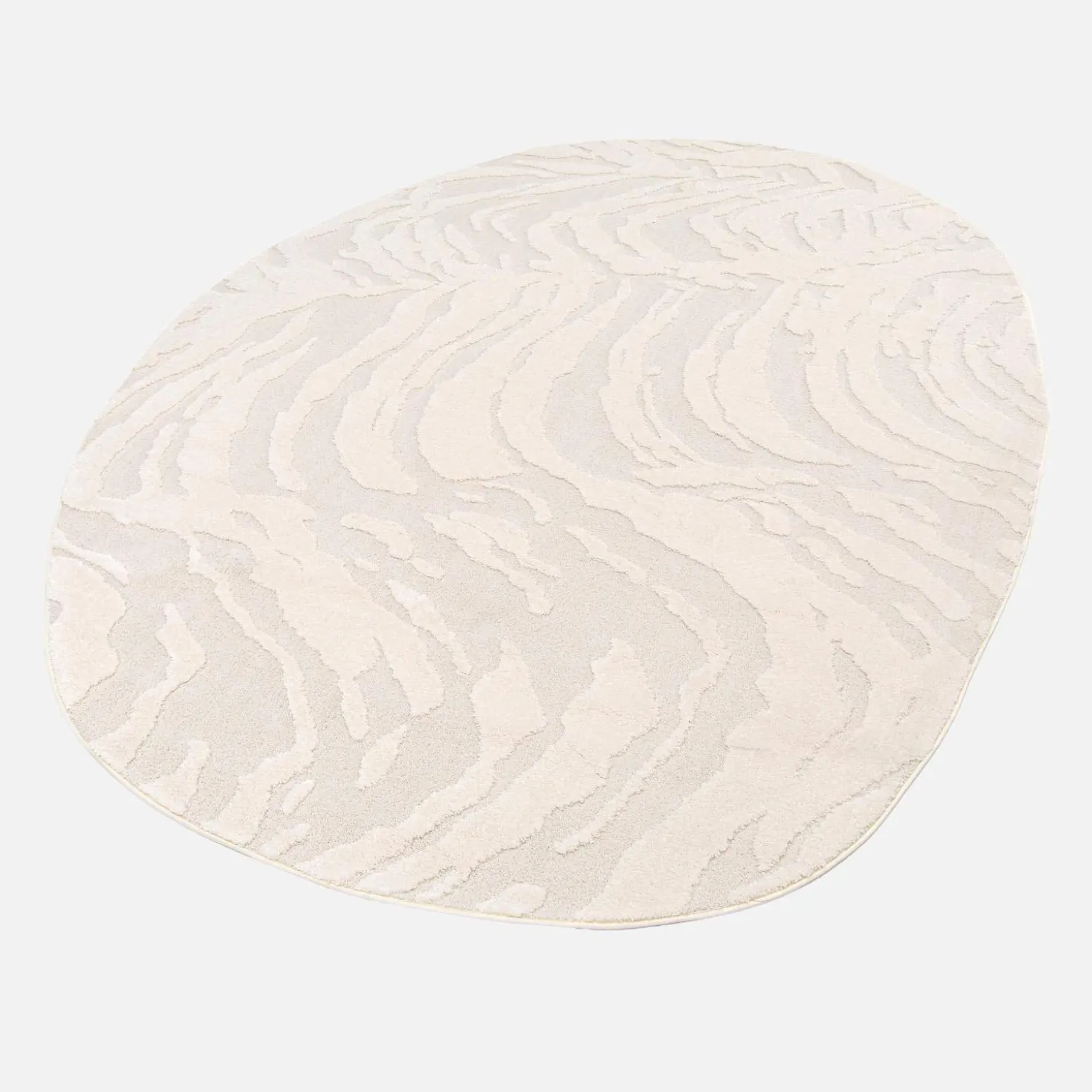 Alfombra interior shaggy galet motivo geométrico beige