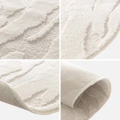 Alfombra interior shaggy galet motivo geométrico beige
