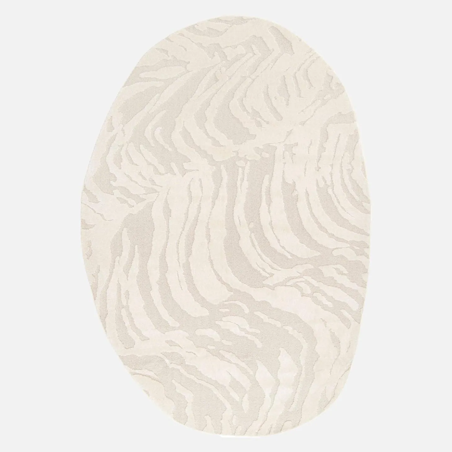 Alfombra interior shaggy galet motivo geométrico beige