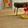 Alfombra interior/exterior efecto yute claro con toques de color