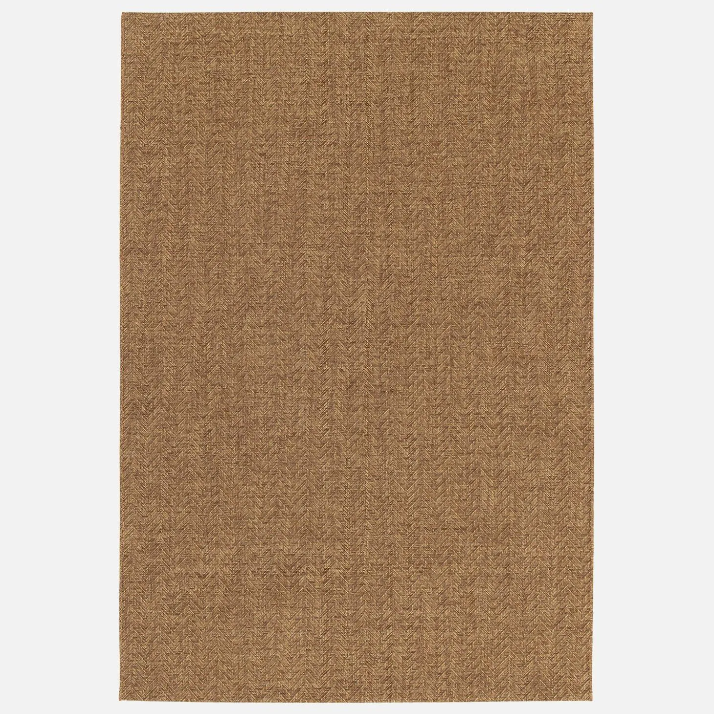 Alfombra interior/exterior efecto yute color caramelo
