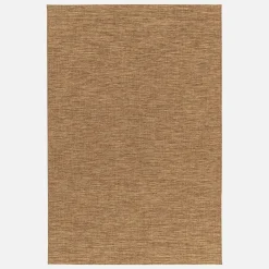 Alfombra interior/exterior efecto yute color caramelo