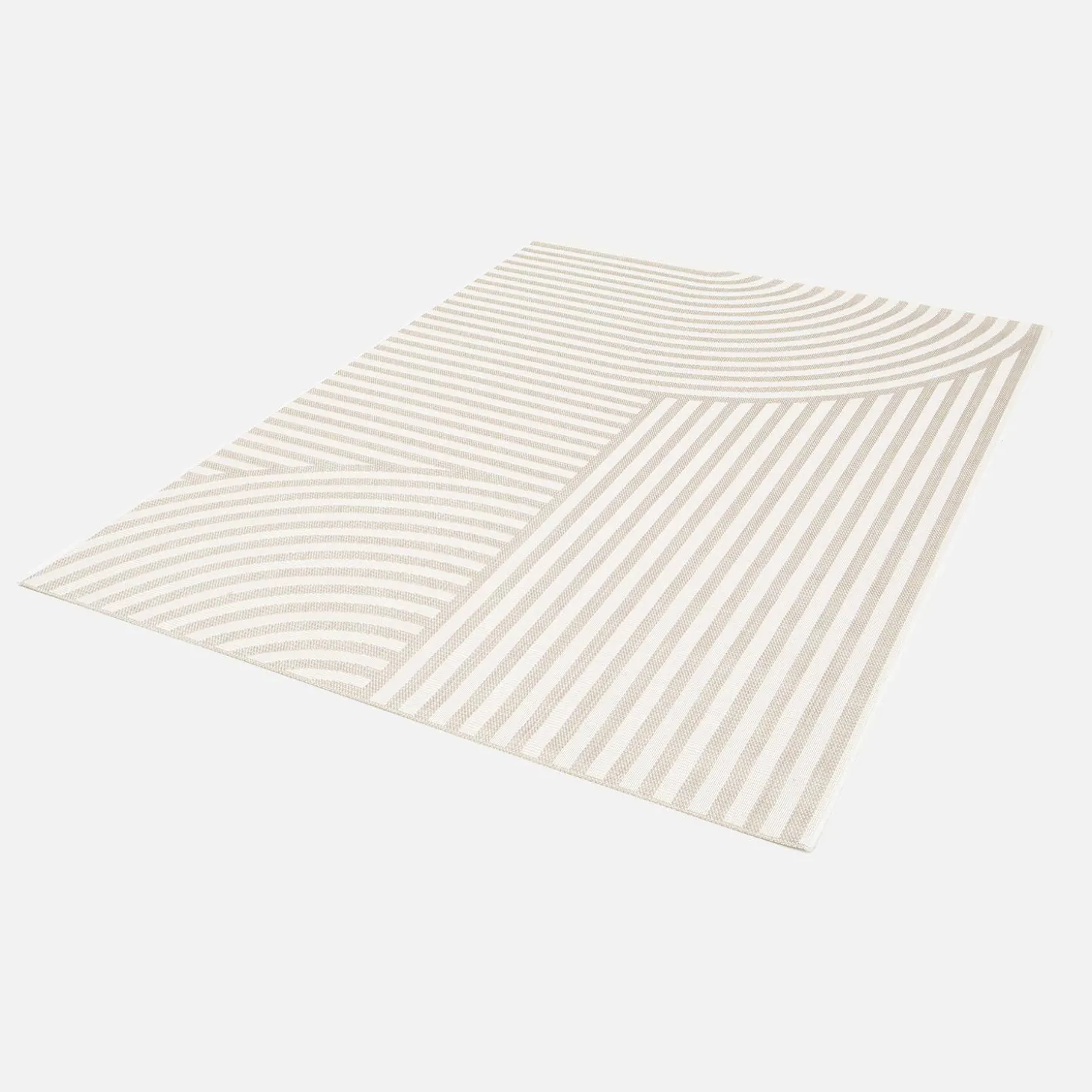 Alfombra interior/exterior diseño arcos beige