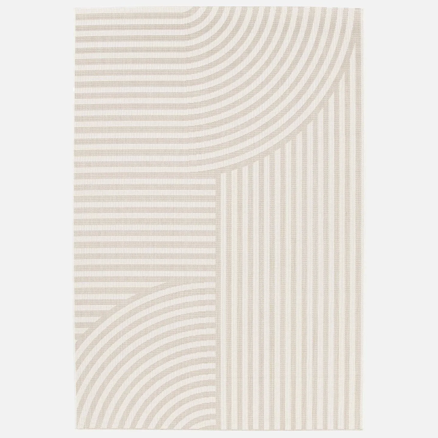 Alfombra interior/exterior diseño arcos beige