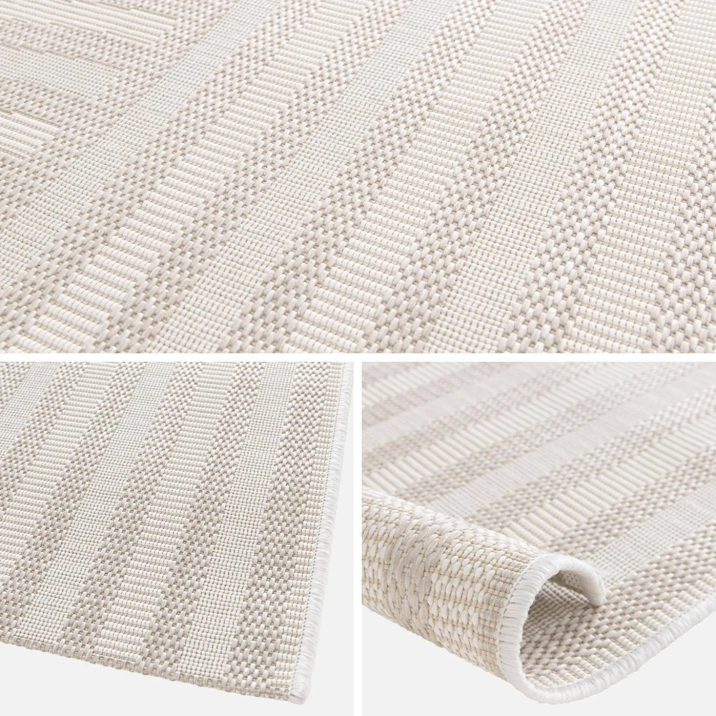 Alfombra interior/exterior diseño arcos beige