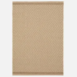 Alfombra interior/exterior efecto yute color natural