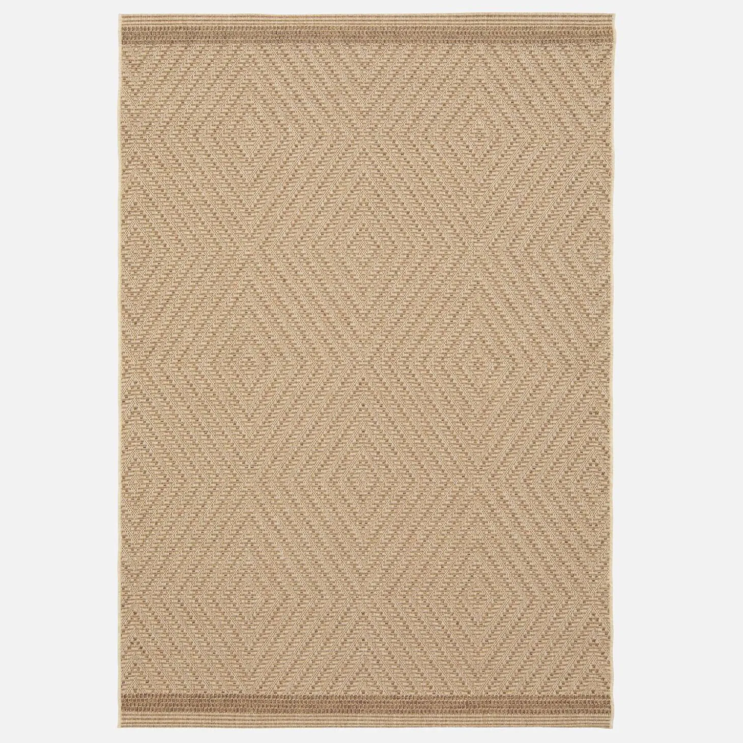 Alfombra interior/exterior efecto yute color natural