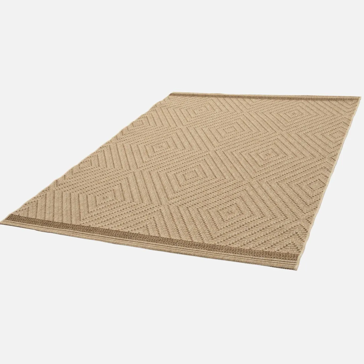 Alfombra interior/exterior efecto yute color natural