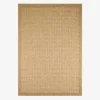Alfombra interior/exterior efecto tela de yute beige