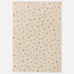 Alfombra multicolor infantil con lunares grandes, 120cm