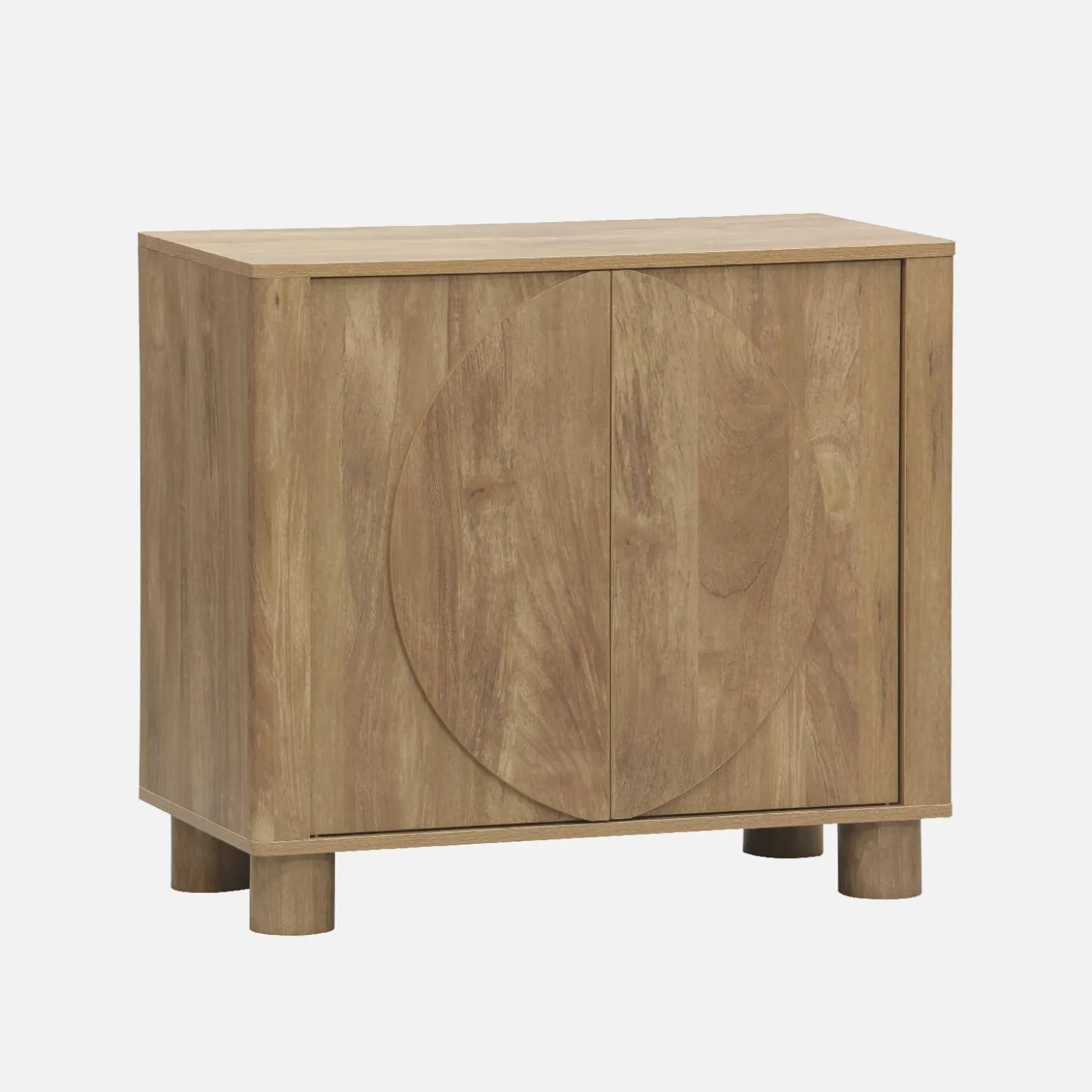 Aparador efecto madera de mango con 2 puertas, 80cm