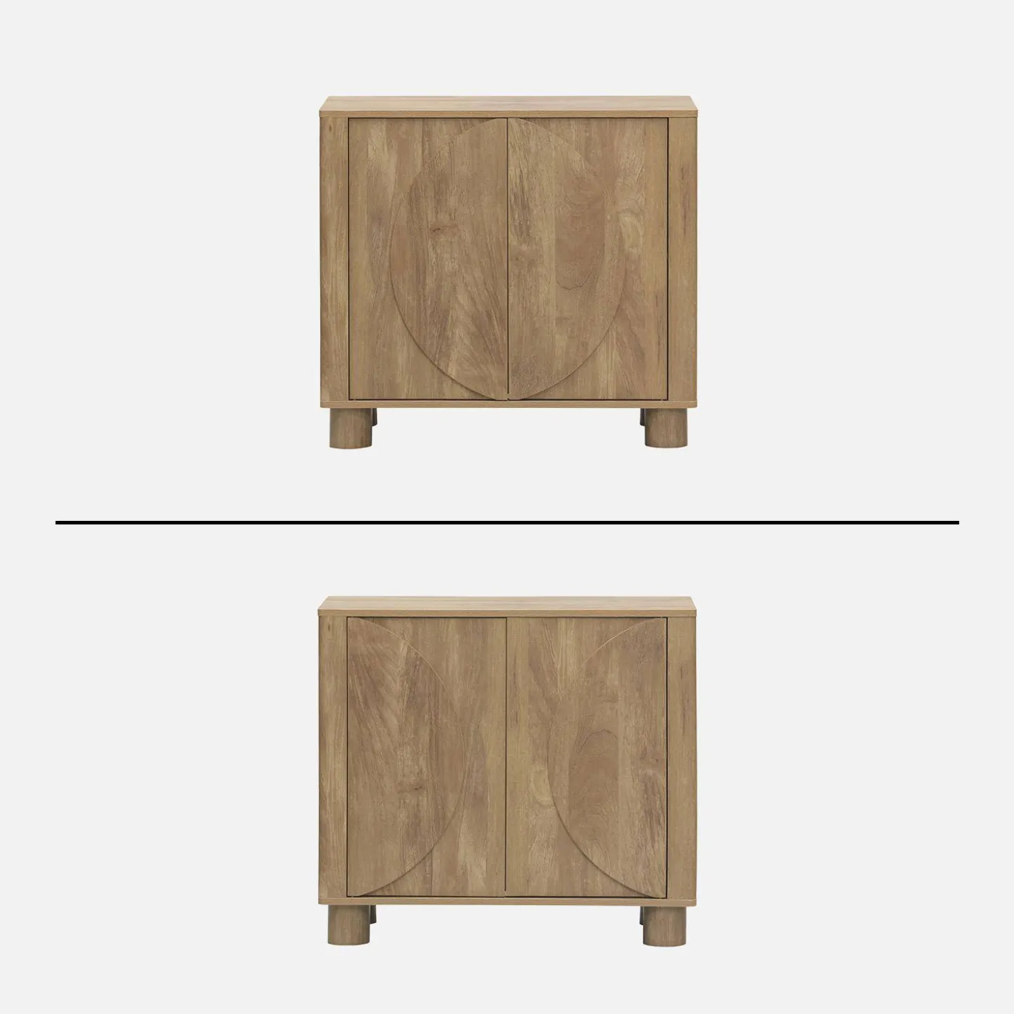Aparador efecto madera de mango con 2 puertas, 80cm