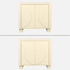 Aparador efecto madera de mango con 2 puertas, 80cm