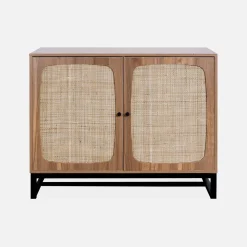 Aparador 2 puertas caña y madera, 100cm