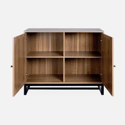 Aparador 2 puertas caña y madera, 100cm