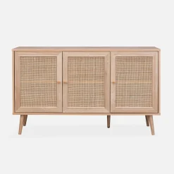 Aparador 3 puertas de caña, 120cm