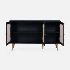 Aparador 3 puertas de caña, 120cm