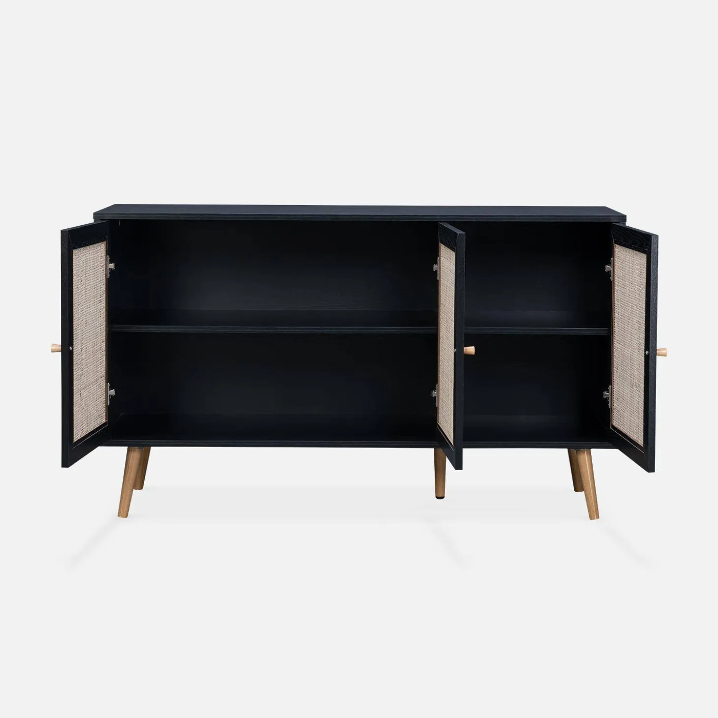 Aparador 3 puertas de caña, 120cm