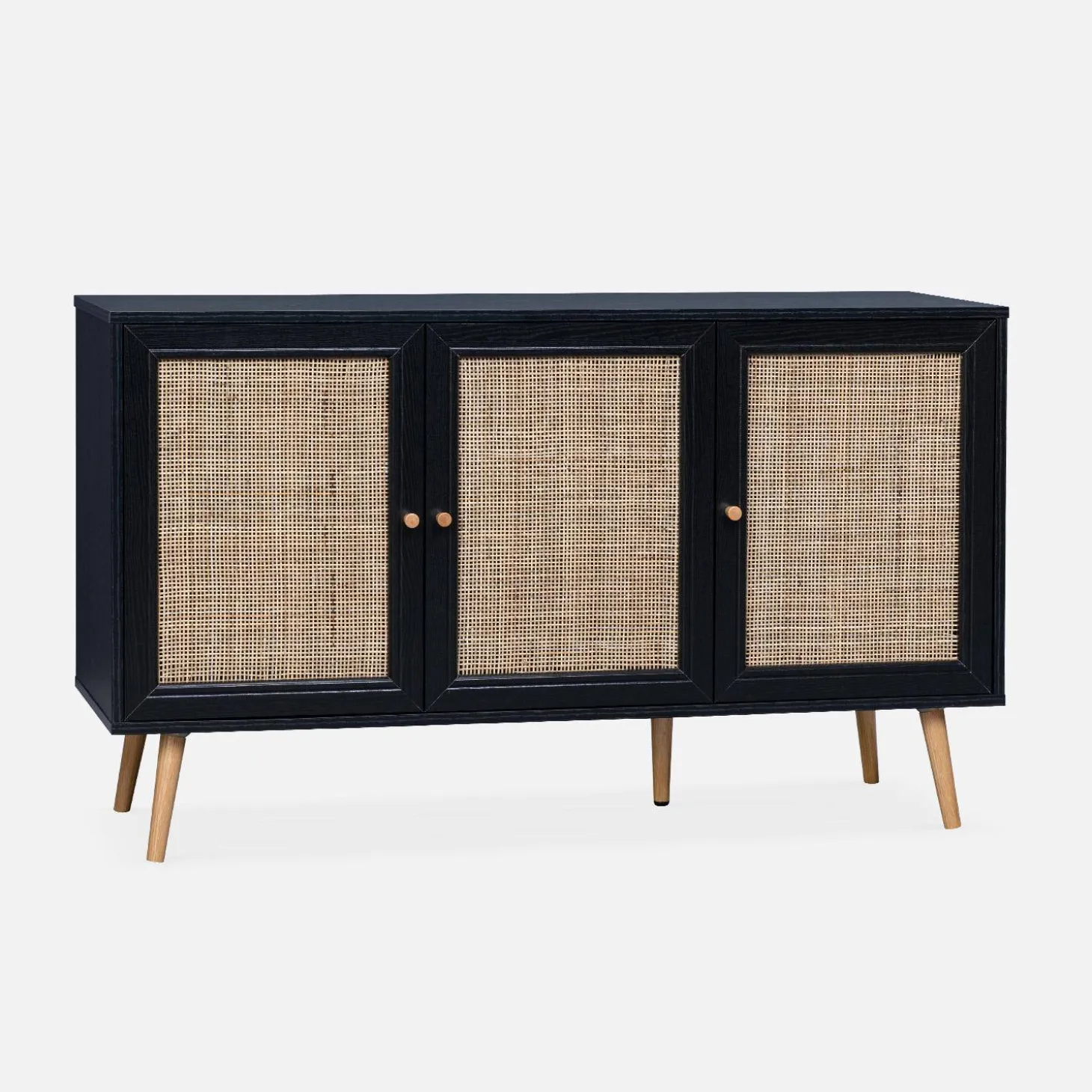Aparador 3 puertas de caña, 120cm